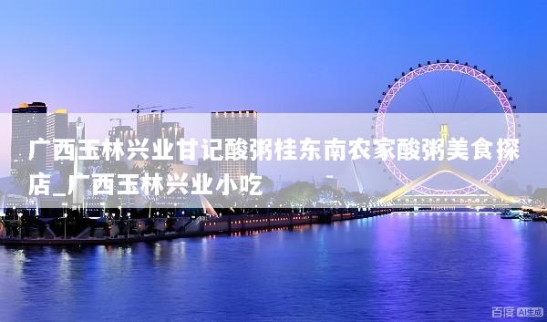 广西玉林兴业甘记酸粥桂东南农家酸粥美食探店_广西玉林兴业小吃