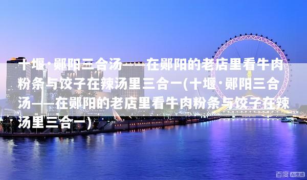 十堰·郧阳三合汤——在郧阳的老店里看牛肉粉条与饺子在辣汤里三合一(十堰·郧阳三合汤——在郧阳的老店里看牛肉粉条与饺子在辣汤里三合一)
